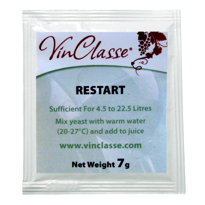 VinClasse Restart Wine Yeast 7 Gram Sachet