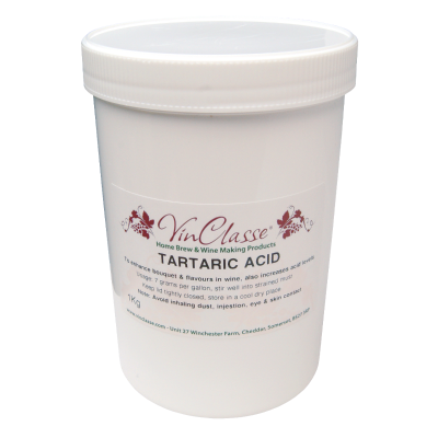 VinClasse Tartaric Acid 1kg Bulk Tub