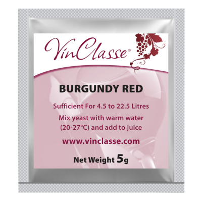 VinClasse Burgundy Red Wine Yeast - 5 Gram Sachet