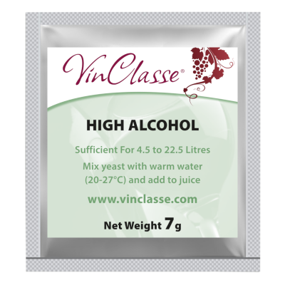 VinClasse High Alcohol Yeast - 7 Gram Sachet