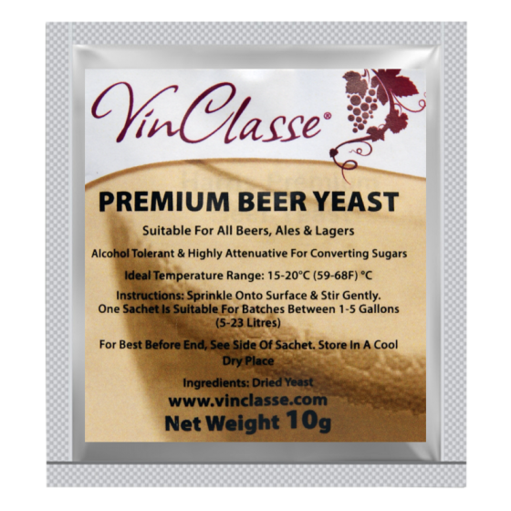 Vinclasse Premium Beer / Ale Yeast 10g Sachet