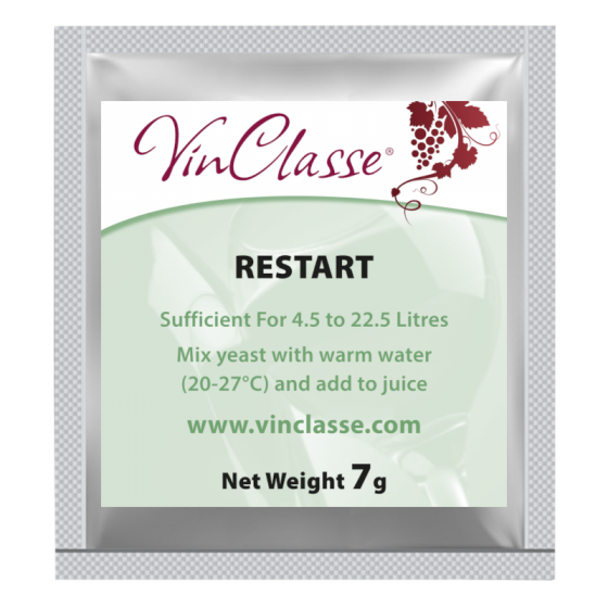 VinClasse Restart Wine Yeast 7 Gram Sachet