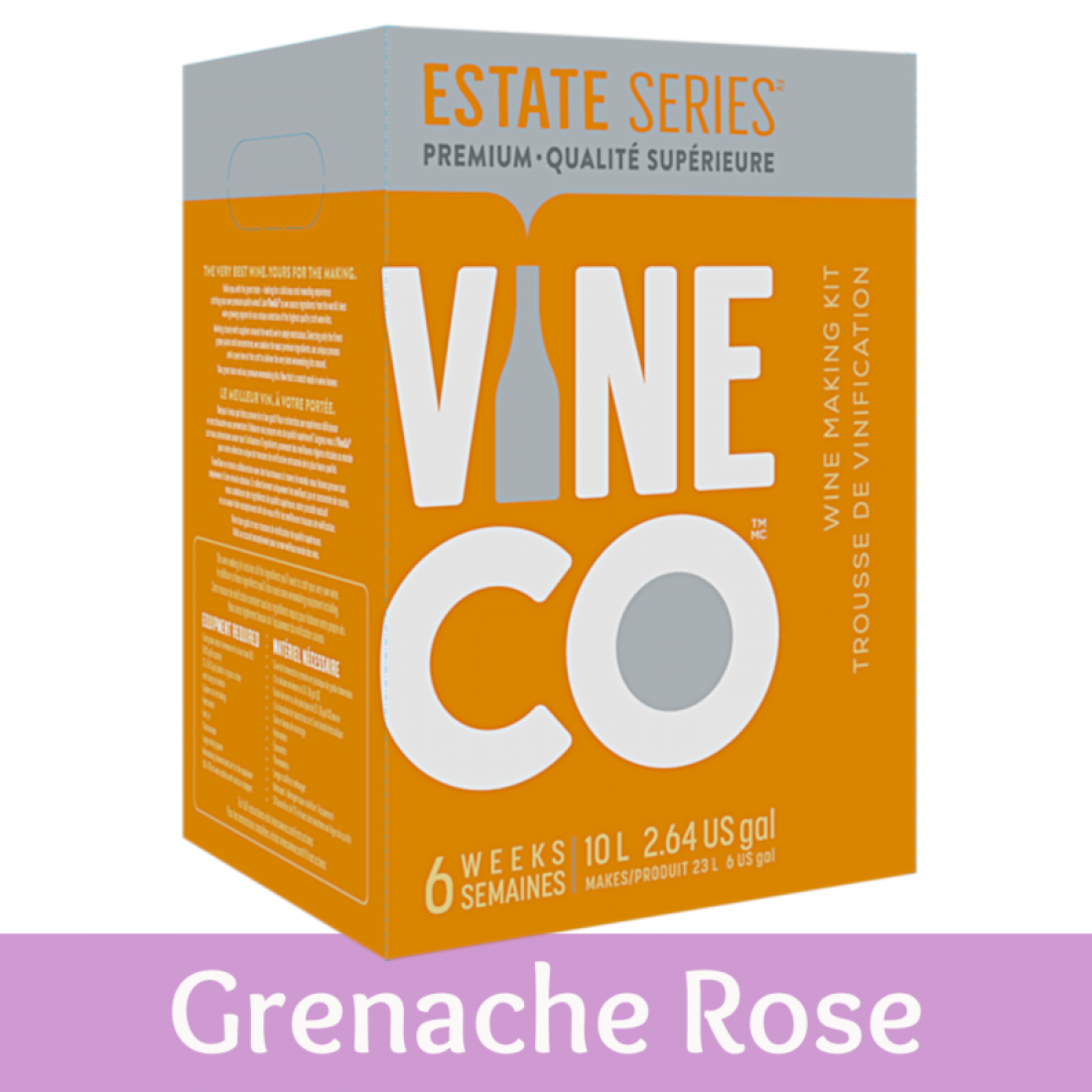 Vineco Estate Series 30 Bottle Rose Wine Ingredient Kit Grenache Rose Ballii