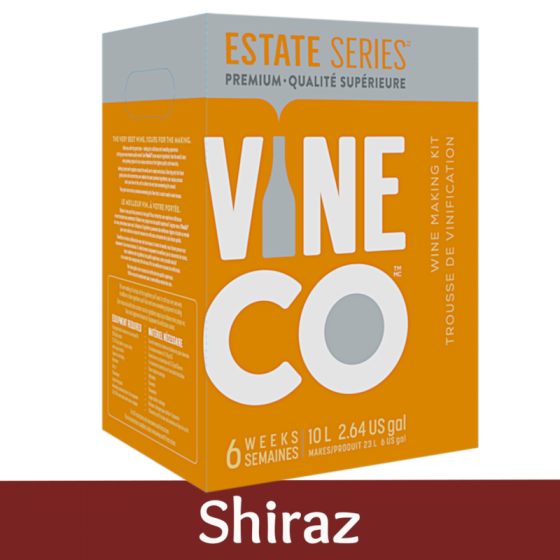 Vineco Estate Series 30 Bottle Red Wine Ingredient Kit - Shiraz