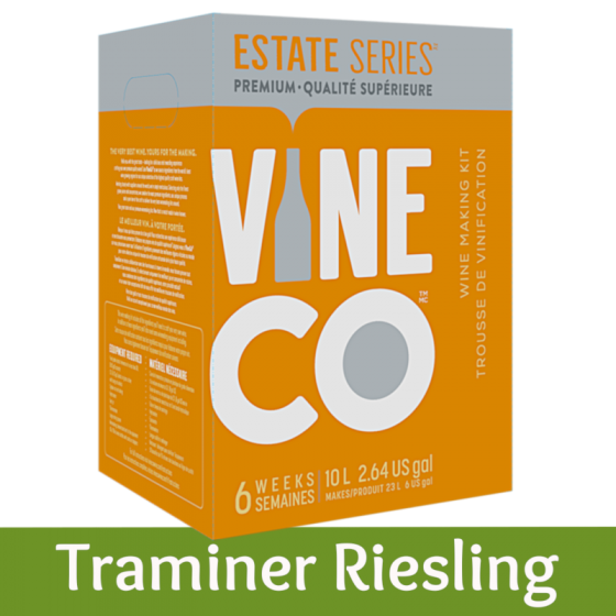 Vineco Estate Series 30 Bottle White Wine Ingredient Kit - Traminer Riesling