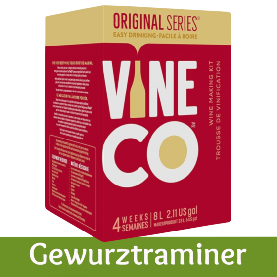 Vineco Original Series 30 Bottle White Wine Ingredient Kit - Gewurztraminer