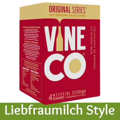 Vineco Original Series 30 Bottle White Wine Ingredient Kit - Liebfraumilch Style