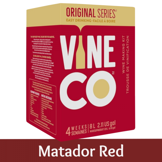 Vineco Original Series 30 Bottle Red Wine Ingredient Kit - Matador Red