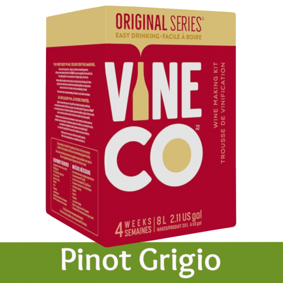Vineco Original Series 30 Bottle White Wine Ingredient Kit - Pinot Grigio