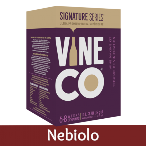 Vineco Signature Series Red Wine Ingredient Kit (With Grape Skins) - Nebiolo