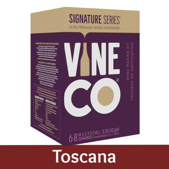 Vineco Signature Series Red Wine Ingredient Kit (With Grape Skins) - Toscana