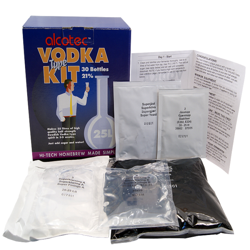 Alcotec Vodka / Base Spirit Kit For 25 Litres 21 Strength Balliihoo