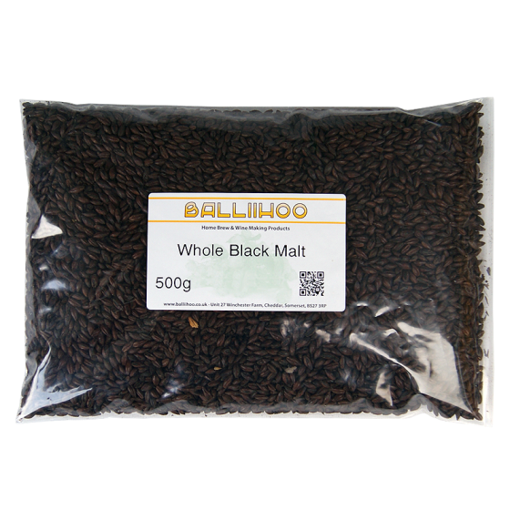Whole Black Malt - 500g Pack