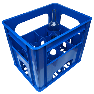 Plastic Wine Bottle Crate - Holds 12 Bottles