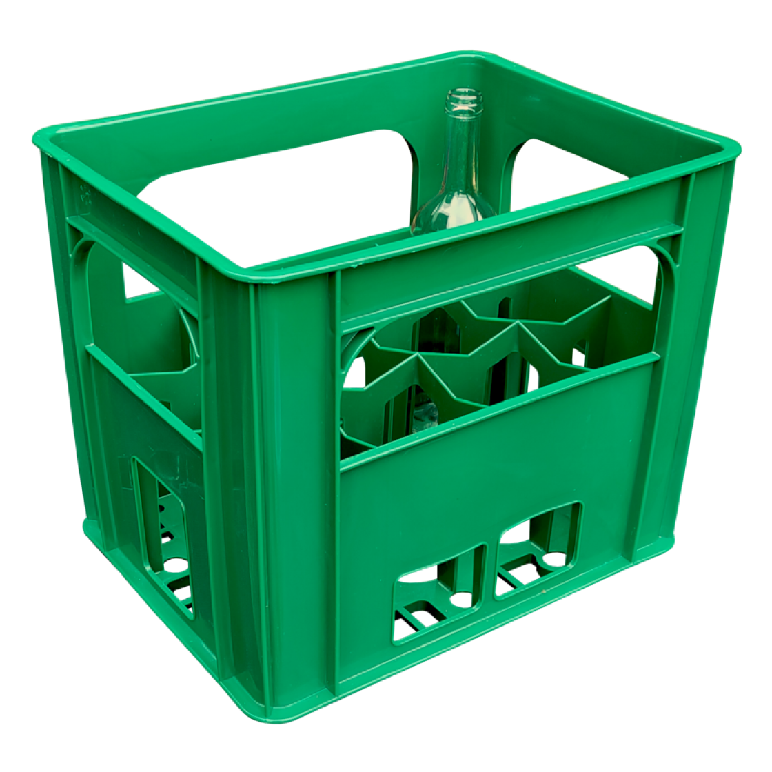 Plastic Wine Bottle Crate Holds 12 Bottles Green Balliihoo