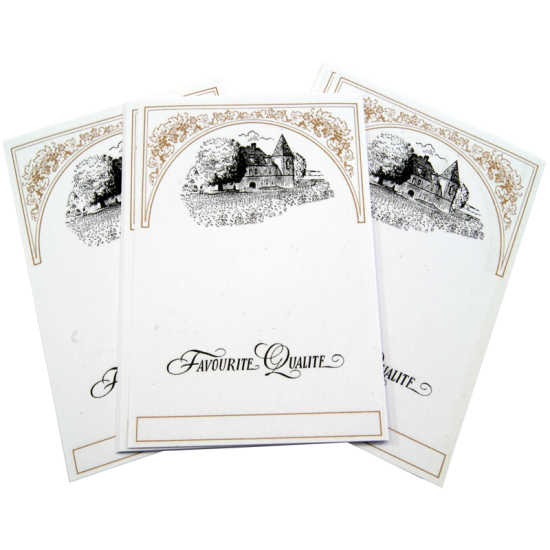 Self Adhesive Gummed - Wine Bottle Labels (plain) - Pack Of 25 - Balliihoo