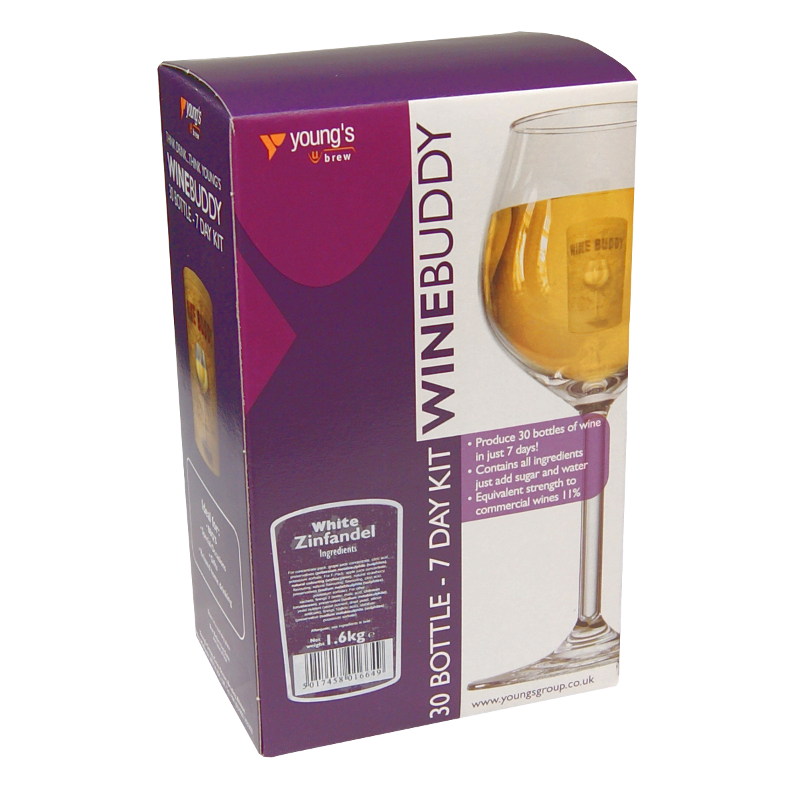 Winebuddy 30 Bottle Wine Kit White Zinfandel Balliihoo