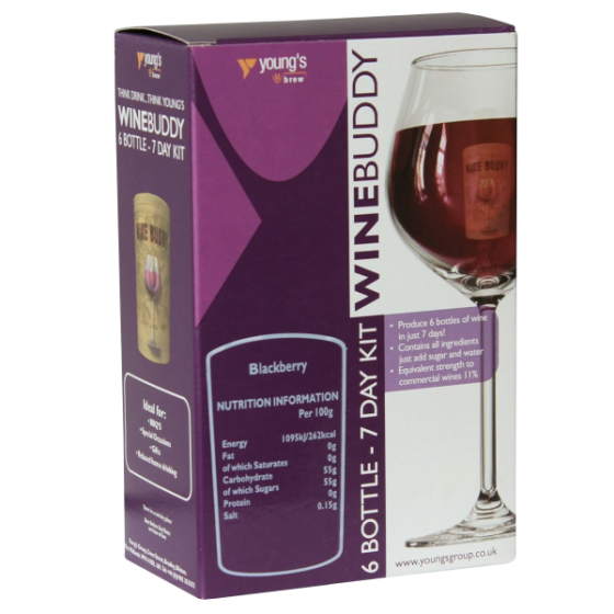 Youngs Winebuddy 6 Bottle BlackBerry Fruit Wine