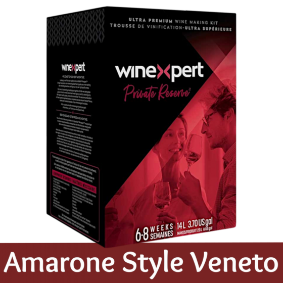 Winexpert Private Reserve - Italian Veneto Amarone Style (With Grape Skins) - 30 Bottle Red Wine Ingredient Kit
