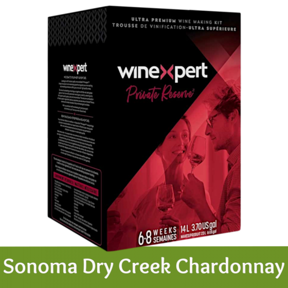 Winexpert Private Reserve - California Dry Creek Chardonnay - 30 Bottle White Wine Ingredient Kit