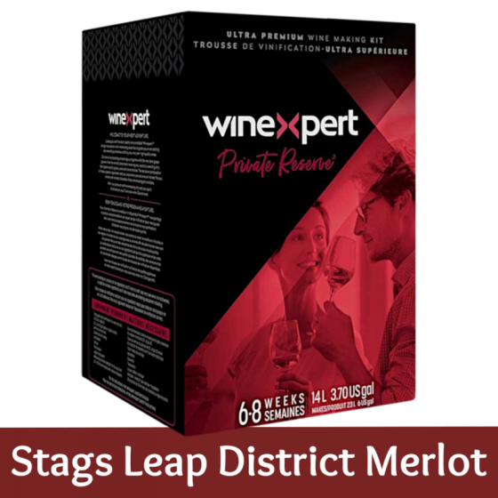 Winexpert Private Reserve - California Stags Leap Merlot (With Grape Skins) - 30 Bottle Red Wine Ingredient Kit