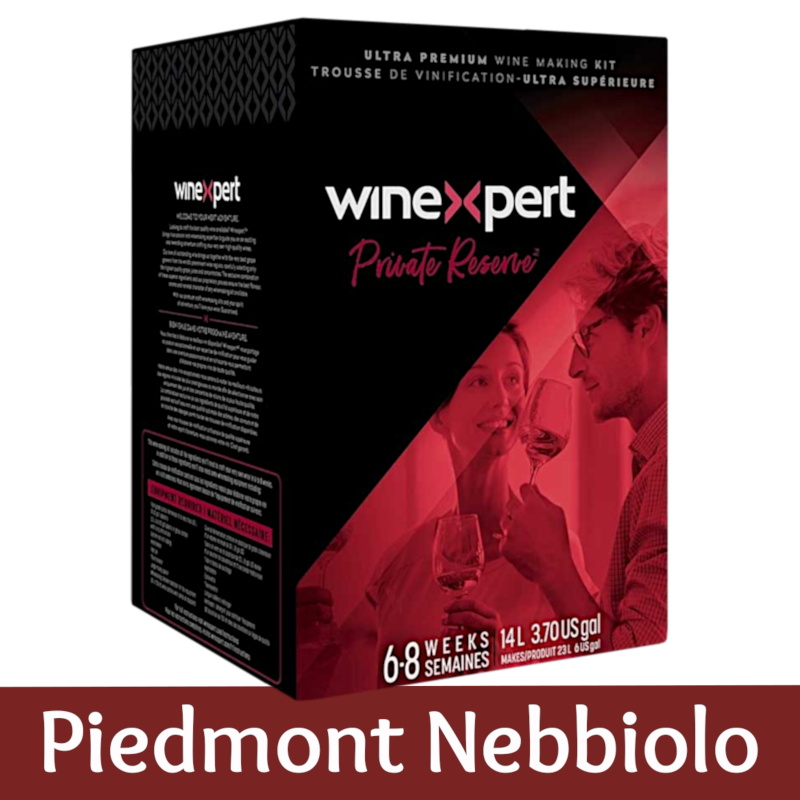 Winexpert Private Reserve 30 Bottle Red Wine Ingredient Kit Piedmont Nebbiolo