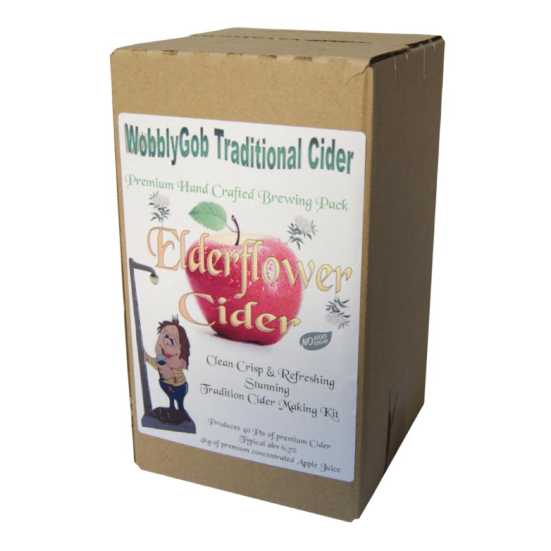Wobblygob 4kg 40 Pint Elderflower Cider Ingredient Kit Balliihoo