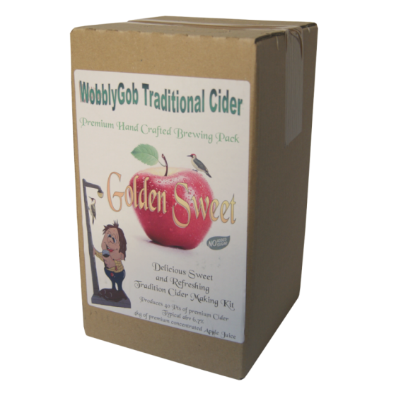 WobblyGob 4kg - 40 Pint - Golden Sweet Traditional Apple Cider Ingredient Kit
