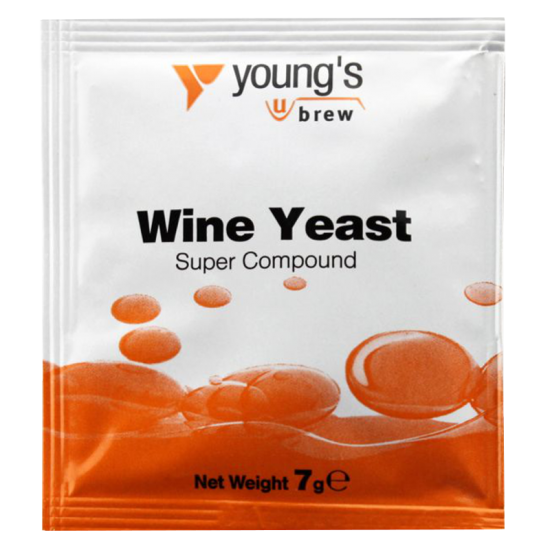 Youngs Super Wine Yeast Compound 7g Sachet Balliihoo