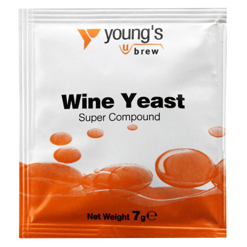 Youngs Super Wine Yeast Compound 7g Sachet Balliihoo