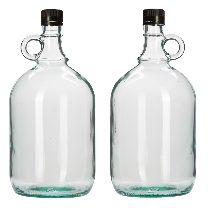 2 Ltr Glass Flagon Style Bottle With Screw Cap - Pack Of 2 - Wine Water  Cider | eBay