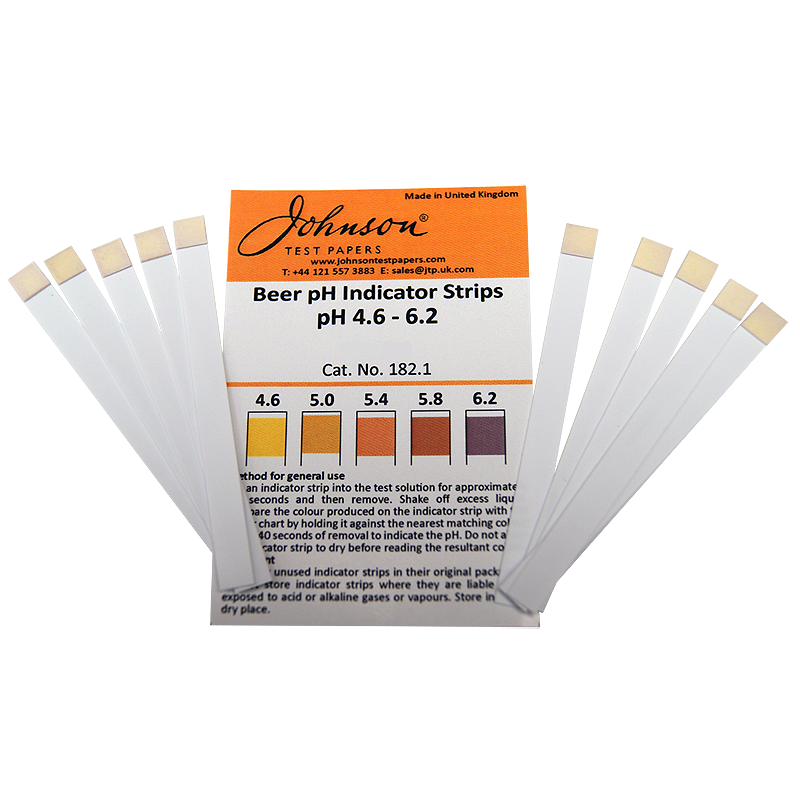 Beer Acid Test Strips ph 4.6 to 6.2 Pack Of 10 For Home Brewing