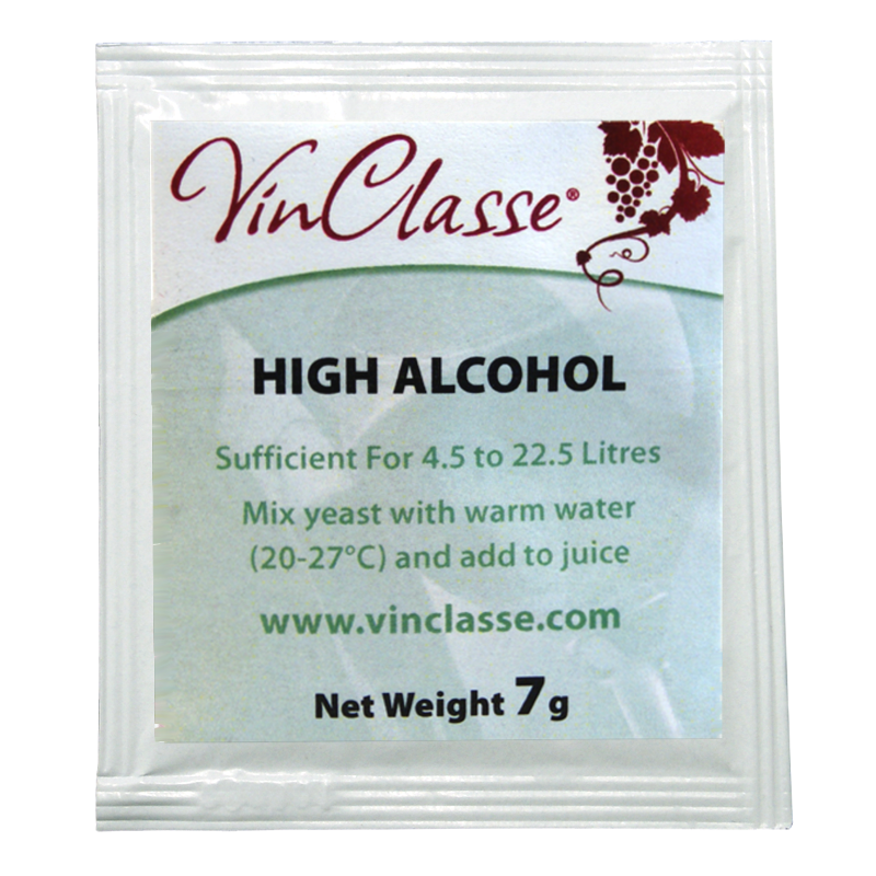 VinClasse High Alcohol Yeast 7 Gram Sachet For Home Made Wine Making