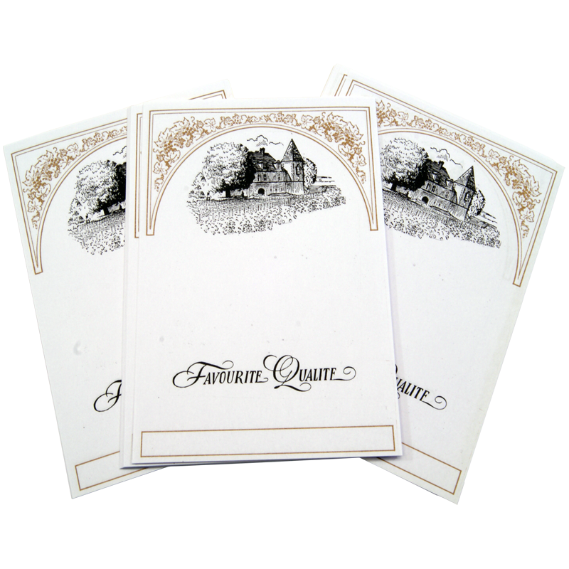 Self Adhesive Gummed Wine Bottle Labels Plain Pack Of 25 For Home